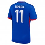 Günstige Fußballtrikots Frankreich Dembele 11 Heimtrikot EURO 2024 Kurzarm